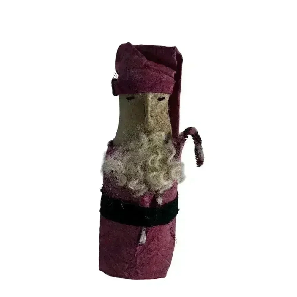 Handmade Santa Claus Standing Christmas Decoration Stuffed Fabric